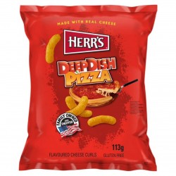 Herrs Cheese Curls - Deep Pan Pizza 12 x 113g